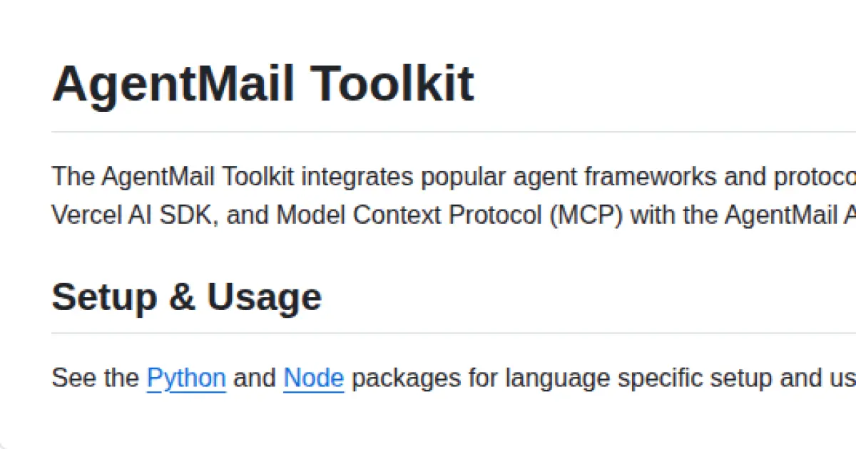 AgentMail Toolkit