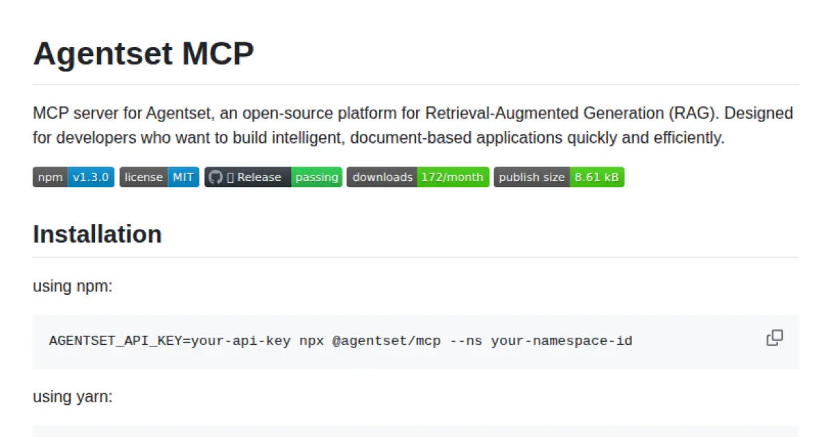 Agentset MCP
