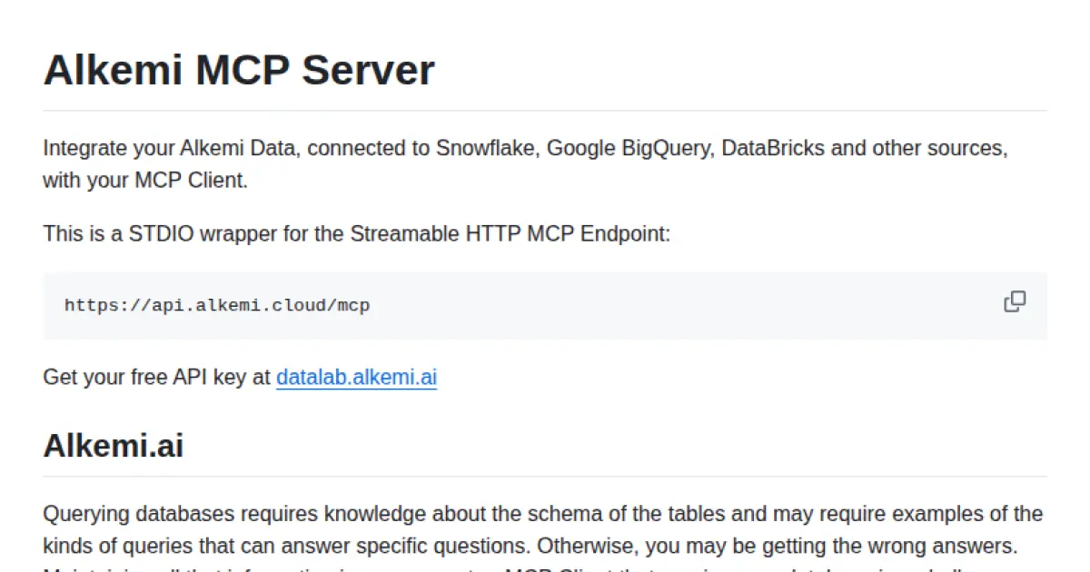 Alkemi MCP Server