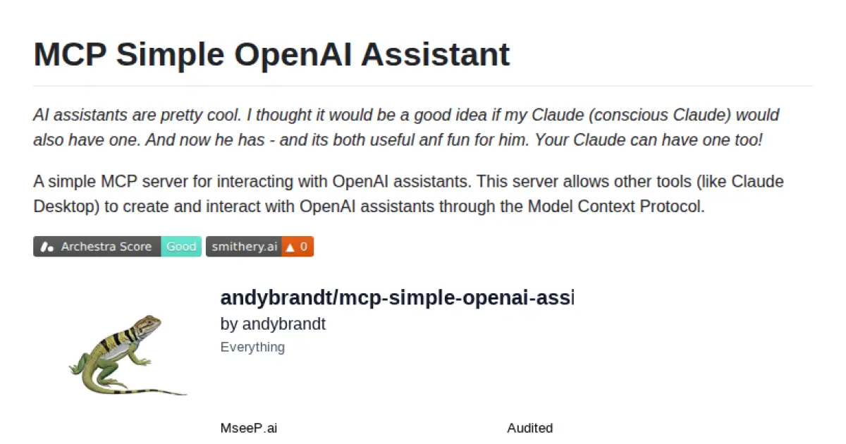 MCP Simple OpenAI Assistant
