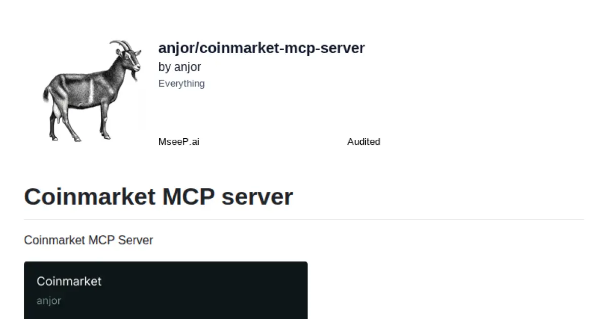 Coinmarket MCP server