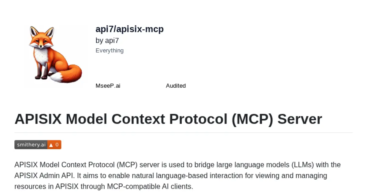 APISIX Model Context Protocol Server