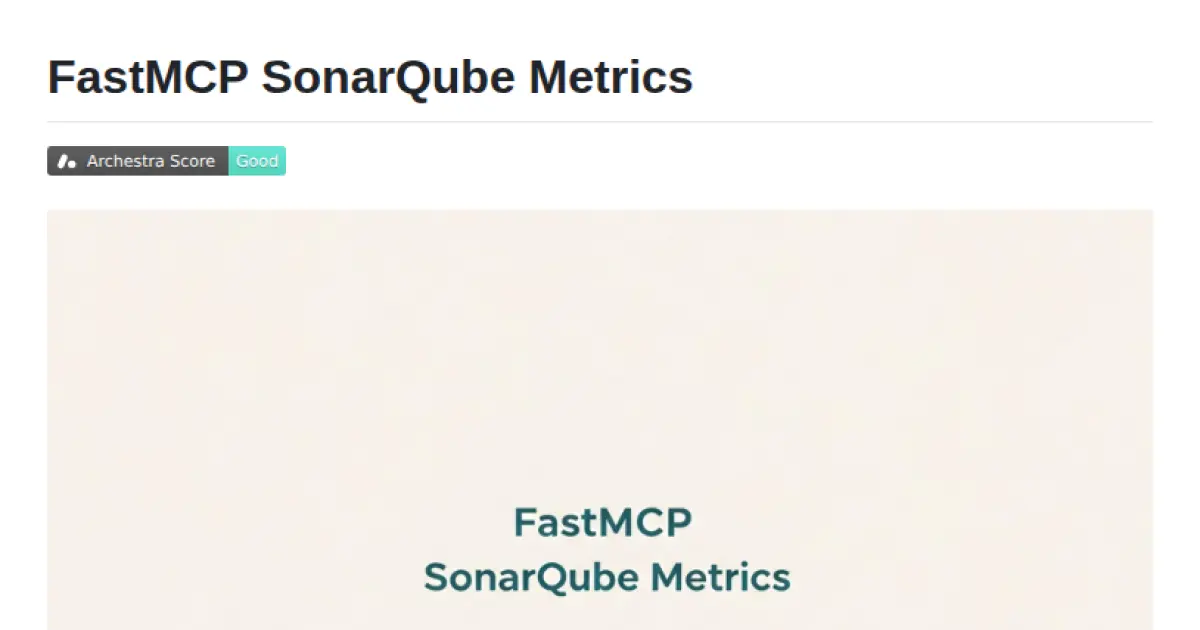 FastMCP SonarQube Metrics