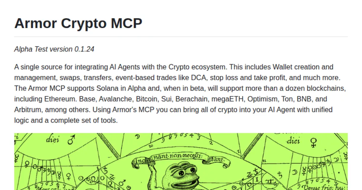 Armor Crypto MCP
