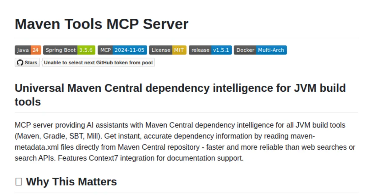 Maven Tools MCP Server