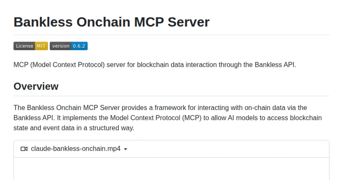 Bankless Onchain MCP Server