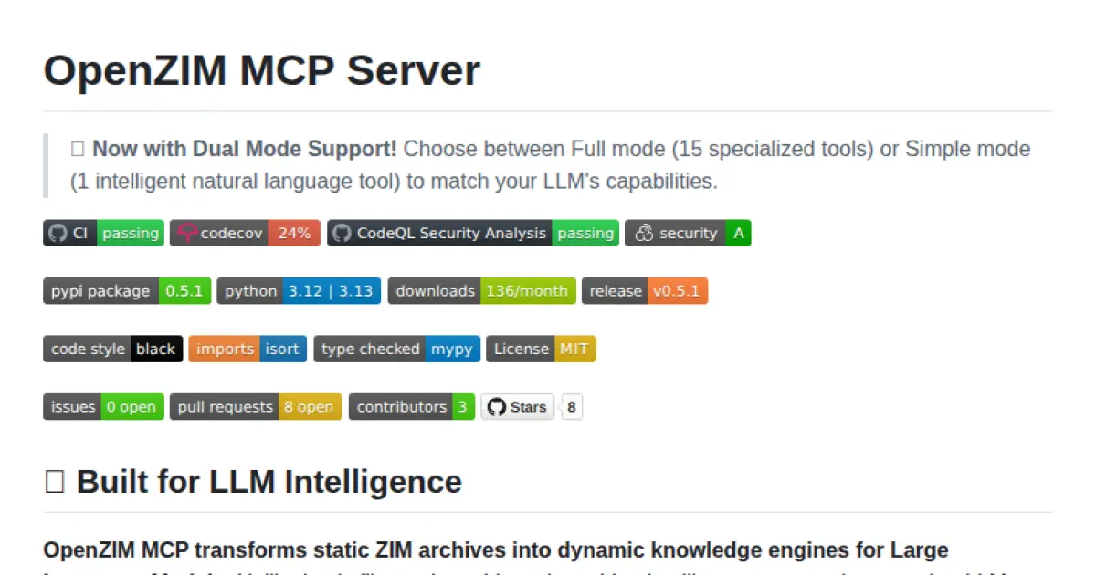 OpenZIM MCP Server