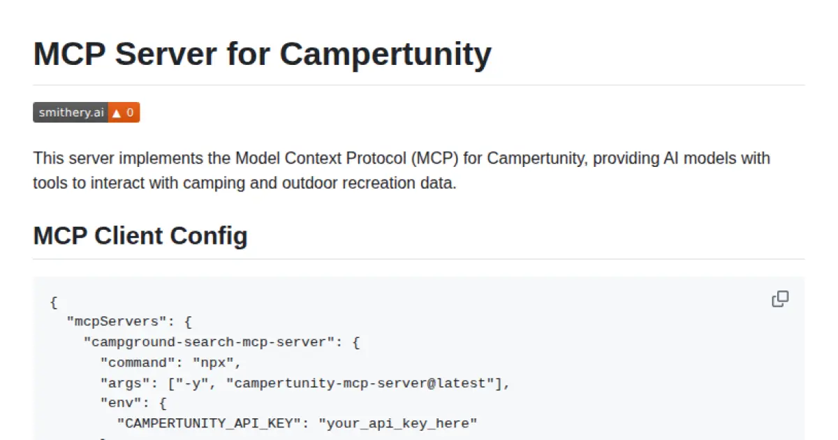 Campertunity MCP Server