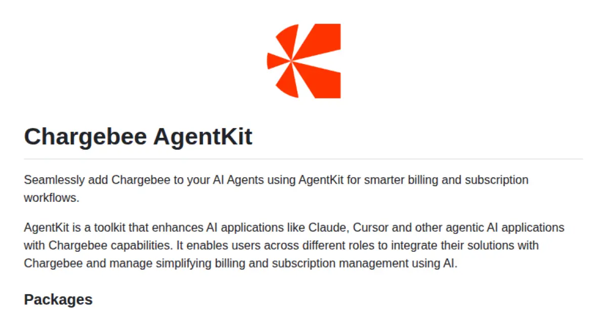 Chargebee AgentKit MCP Server