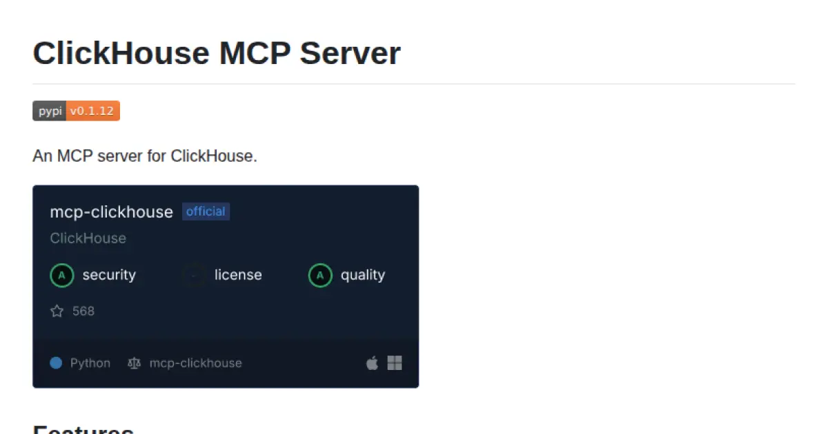 ClickHouse MCP Server