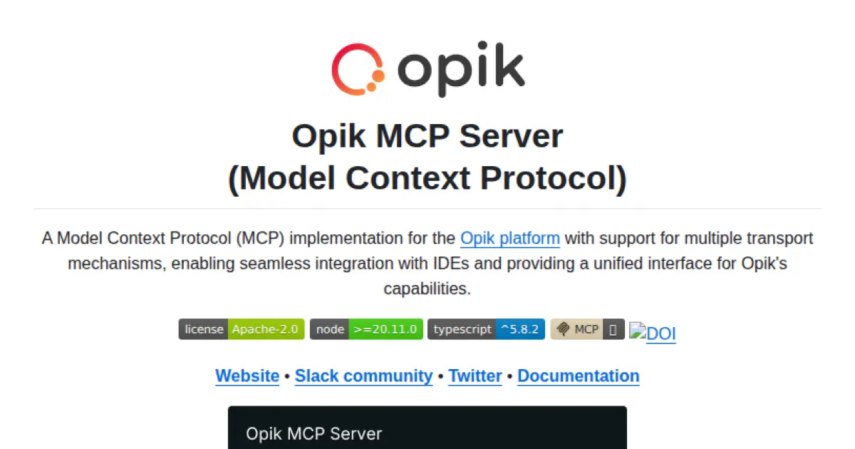 Opik MCP Server