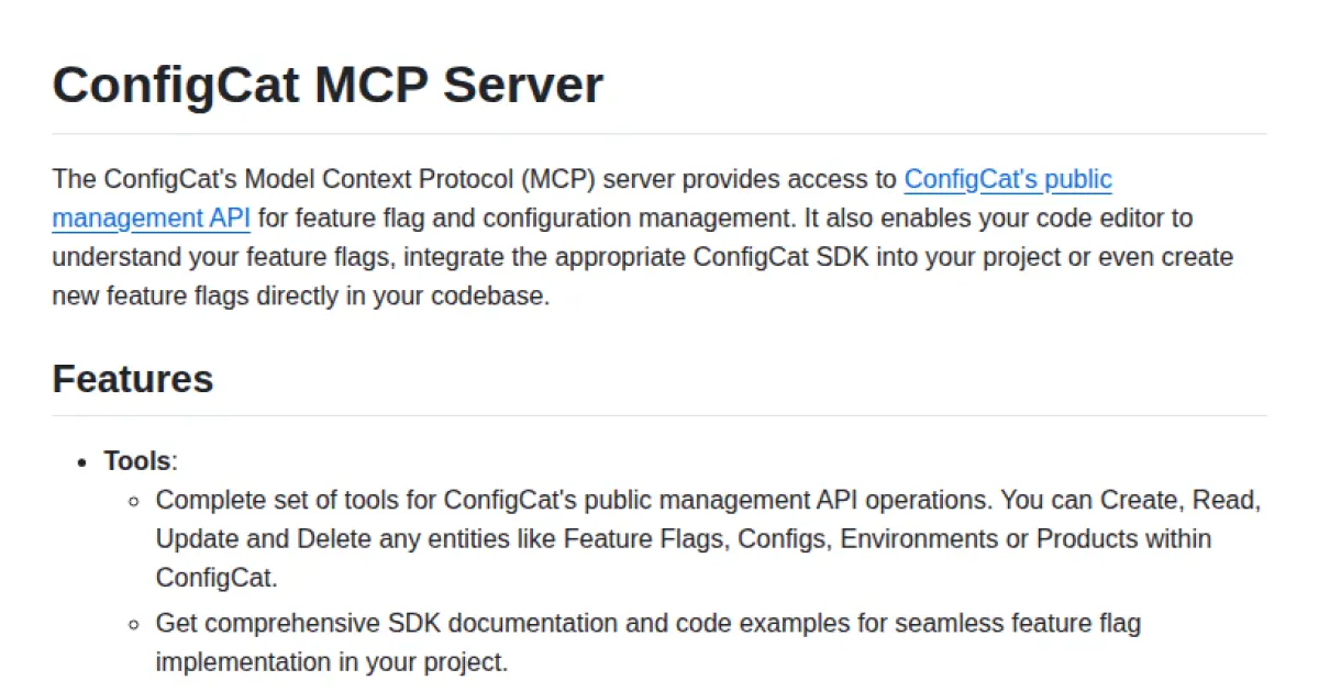 ConfigCat MCP Server