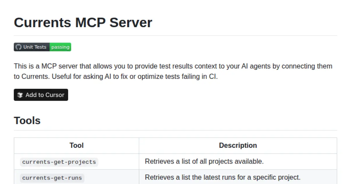 Currents MCP Server