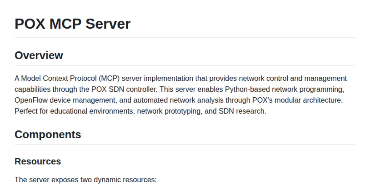 POX MCP Server