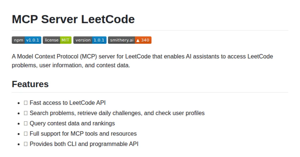 MCP Server LeetCode