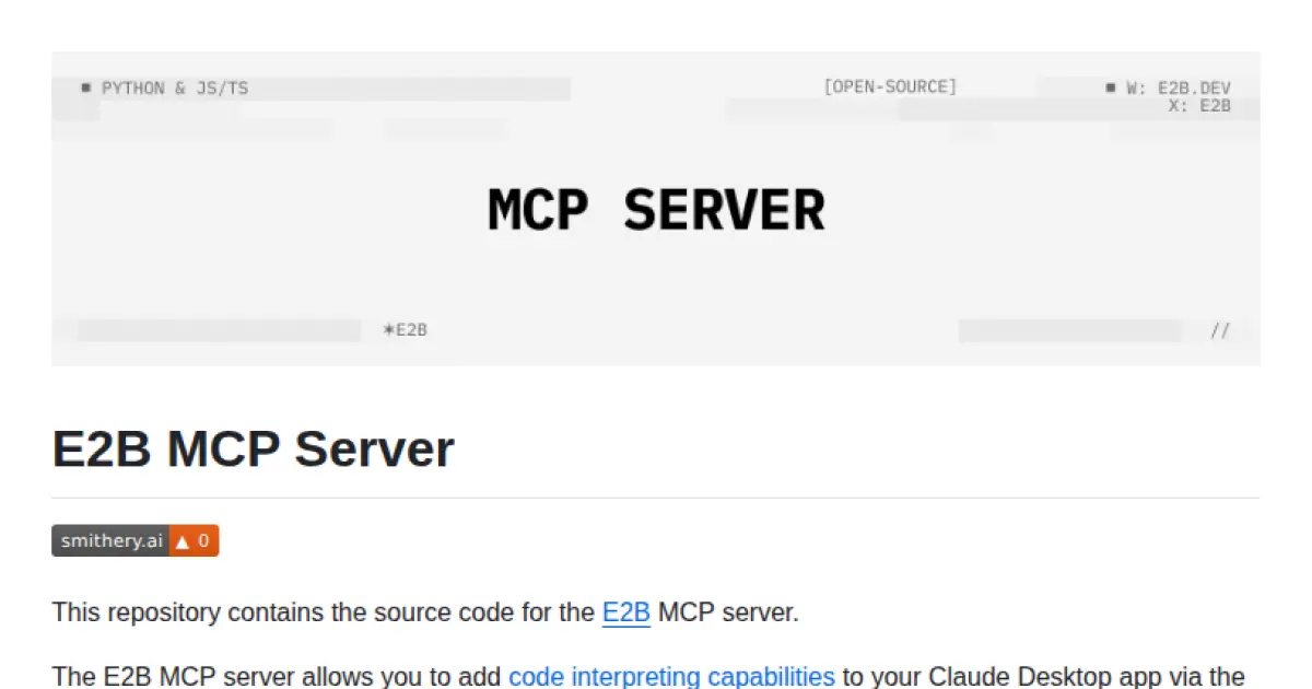 E2B MCP Server