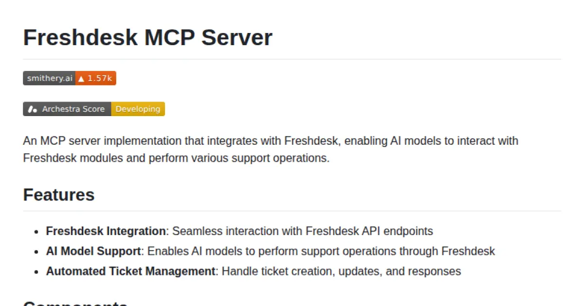 Freshdesk MCP Server