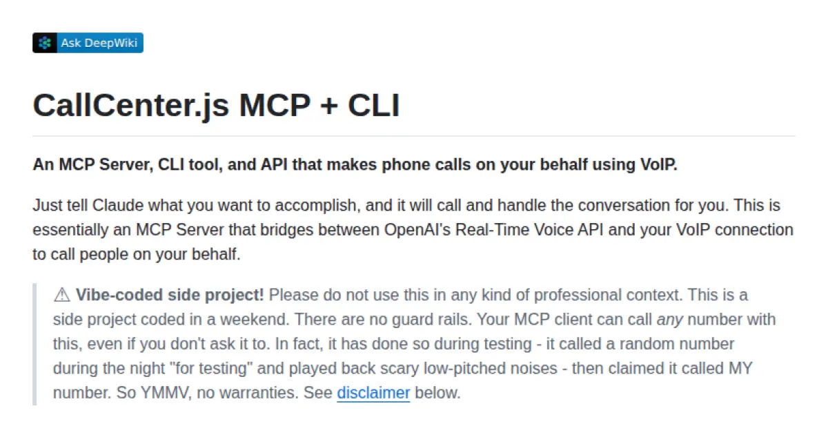 CallCenter.js MCP + CLI