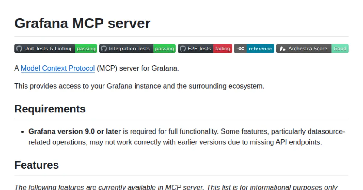 Grafana MCP Server