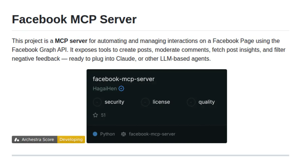 Facebook MCP Server
