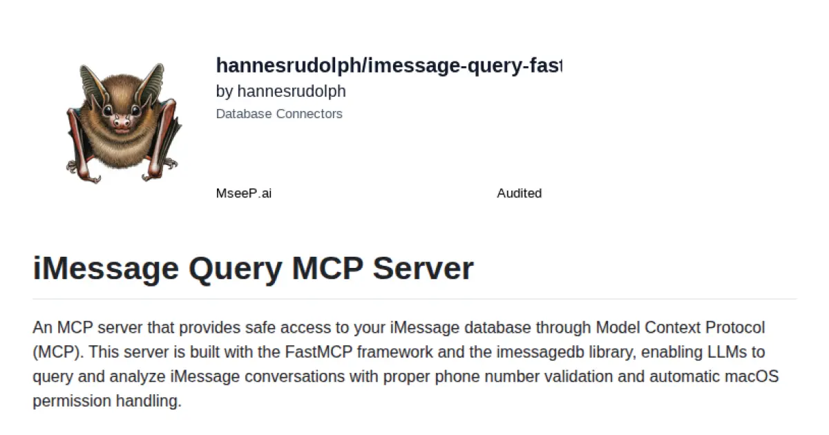 iMessage Query MCP Server