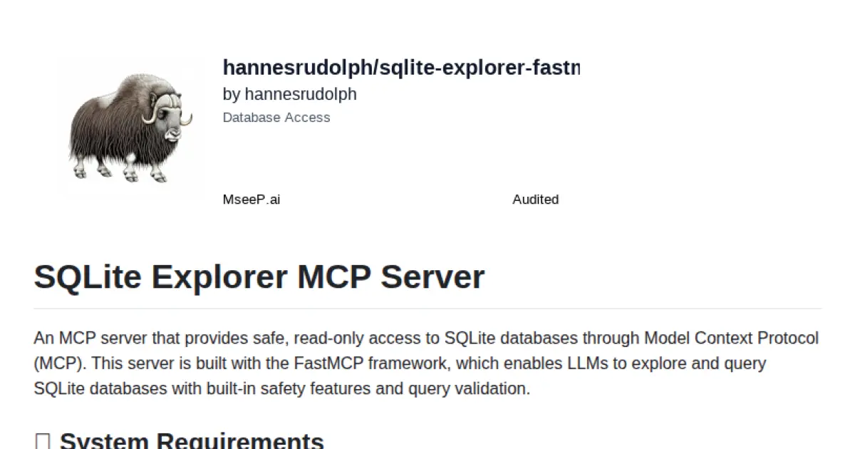 SQLite Explorer MCP Server