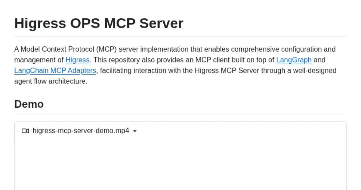 Higress OPS MCP Server