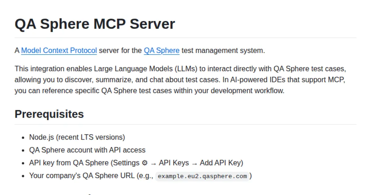 QA Sphere MCP Server