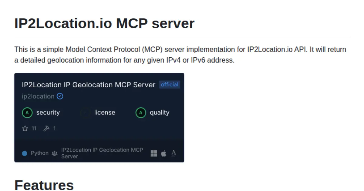 IP2Location.io MCP server