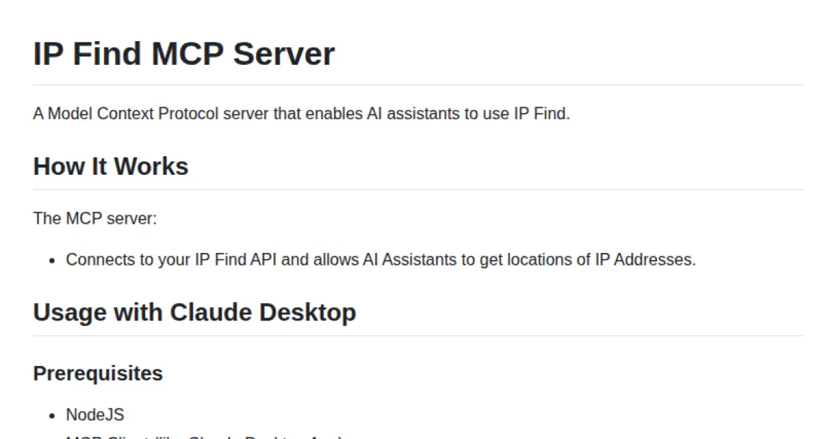IP Find MCP Server