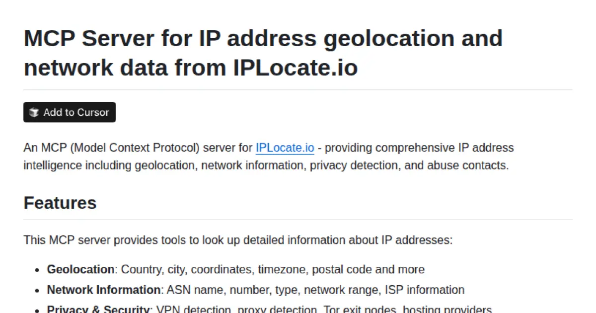 IPLocate MCP Server