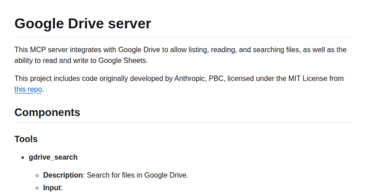 MCP Google Drive Server