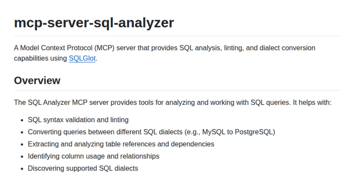 mcp-server-sql-analyzer