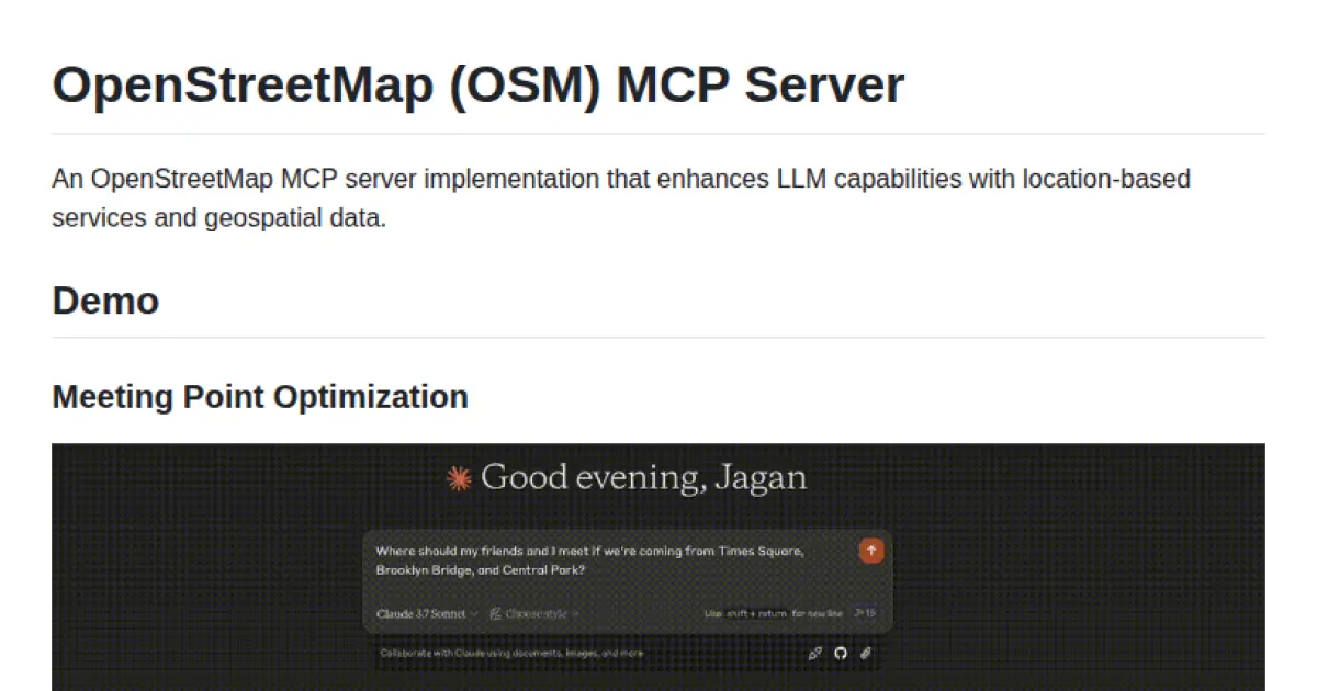 OpenStreetMap MCP Server