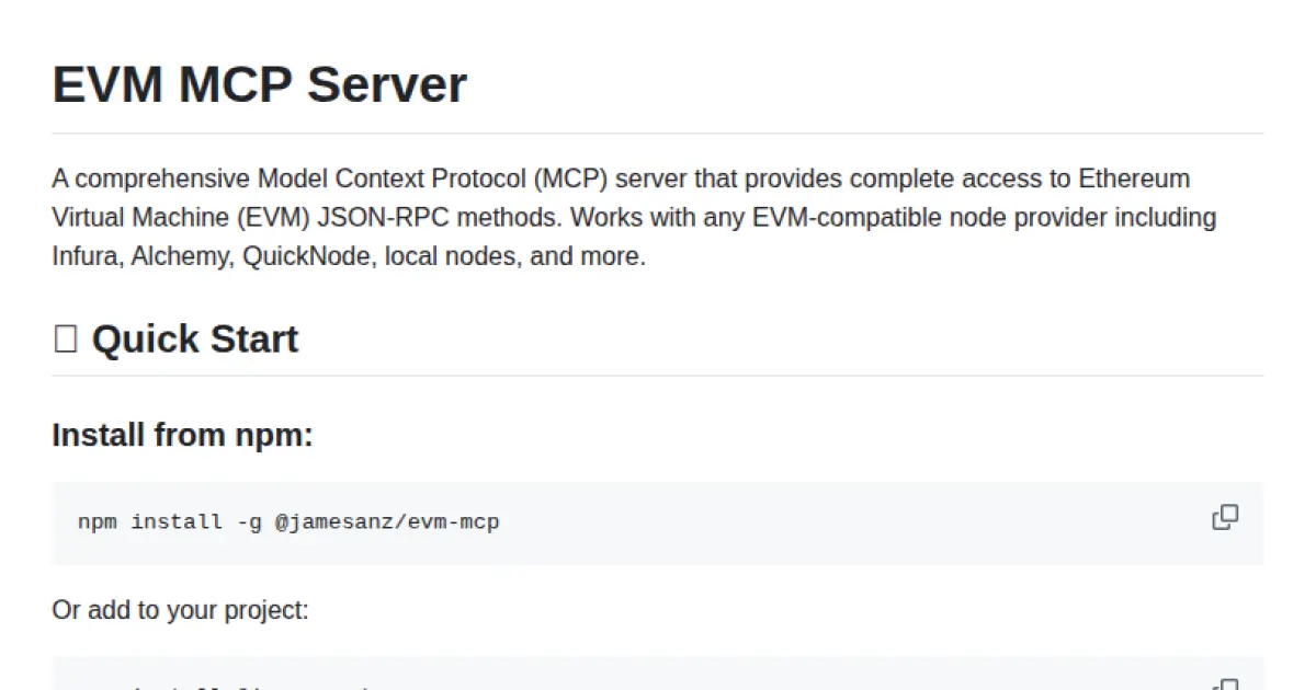 EVM MCP Server