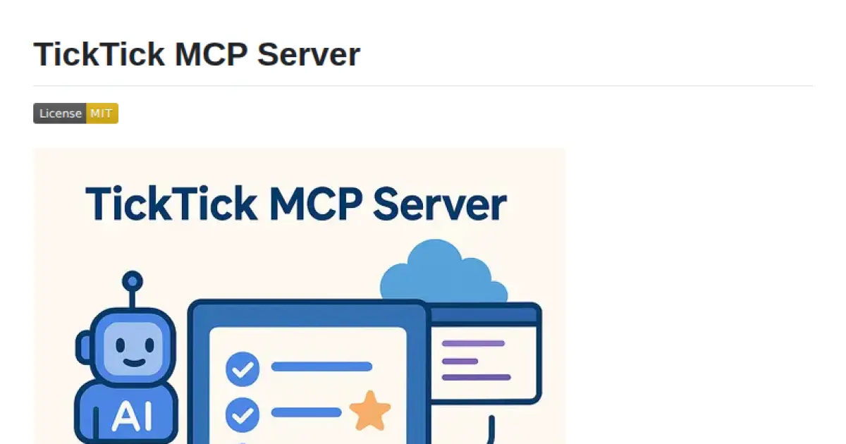 TickTick MCP Server