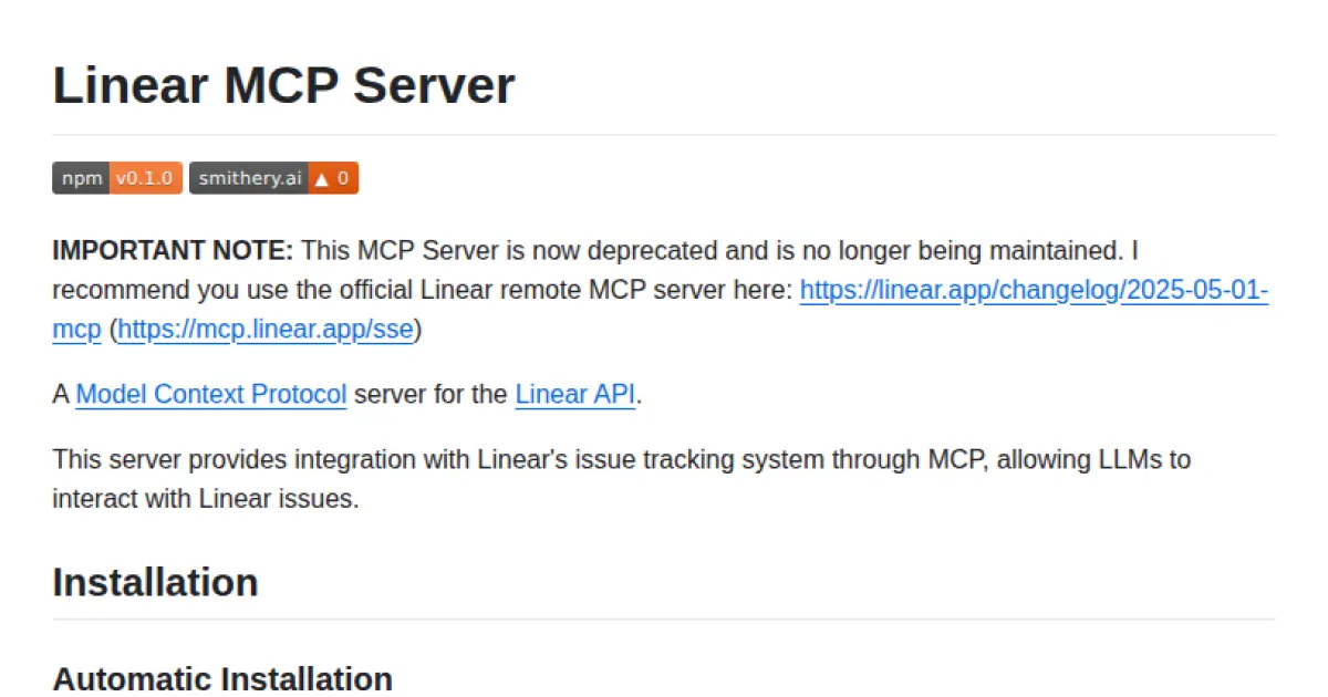 Linear MCP Server