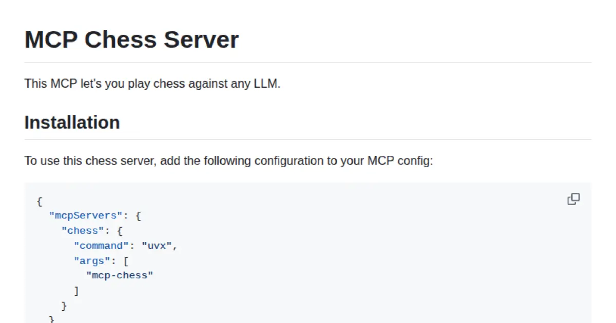 MCP Chess Server