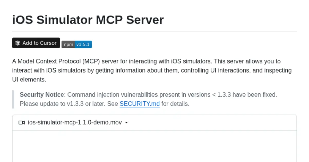 iOS Simulator MCP Server