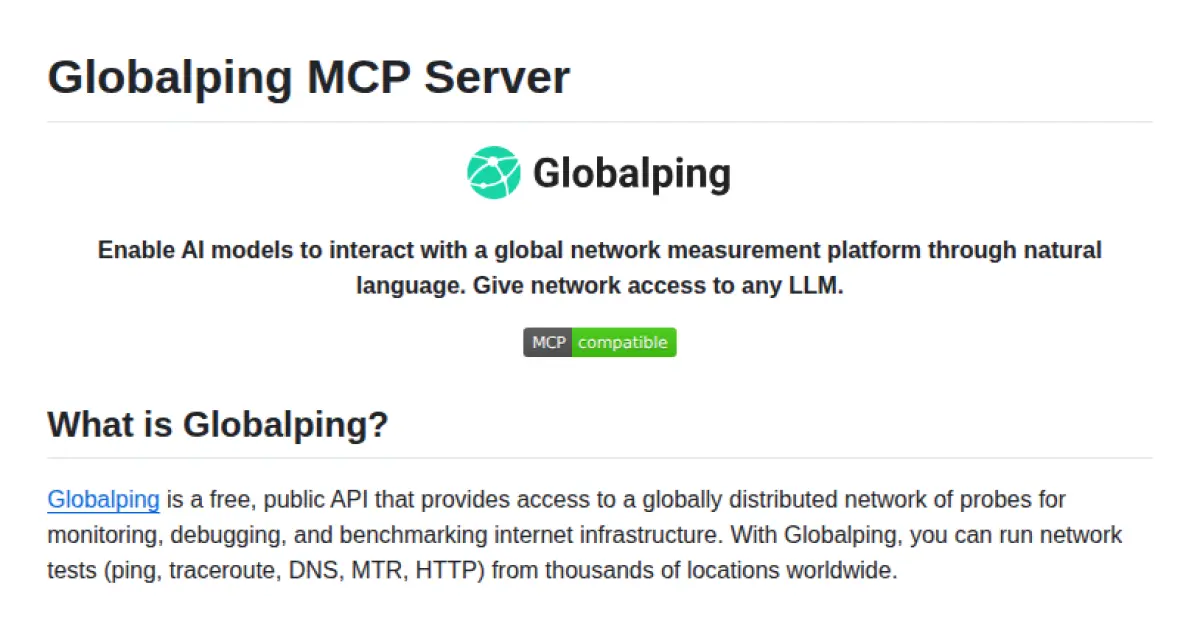 Globalping MCP Server