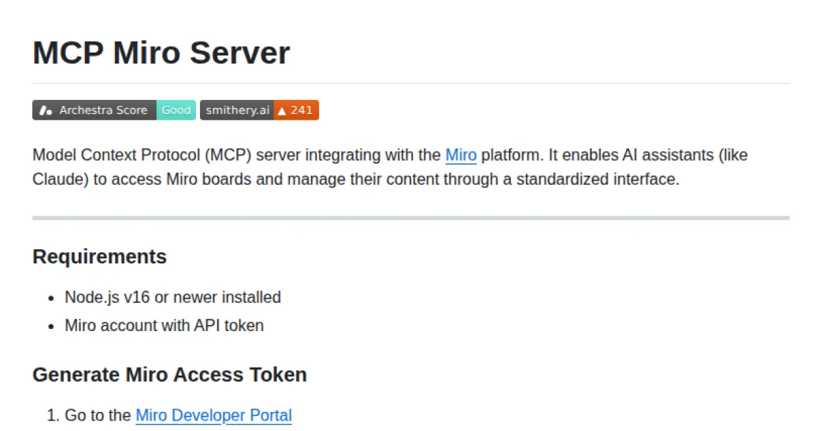 MCP Miro Server