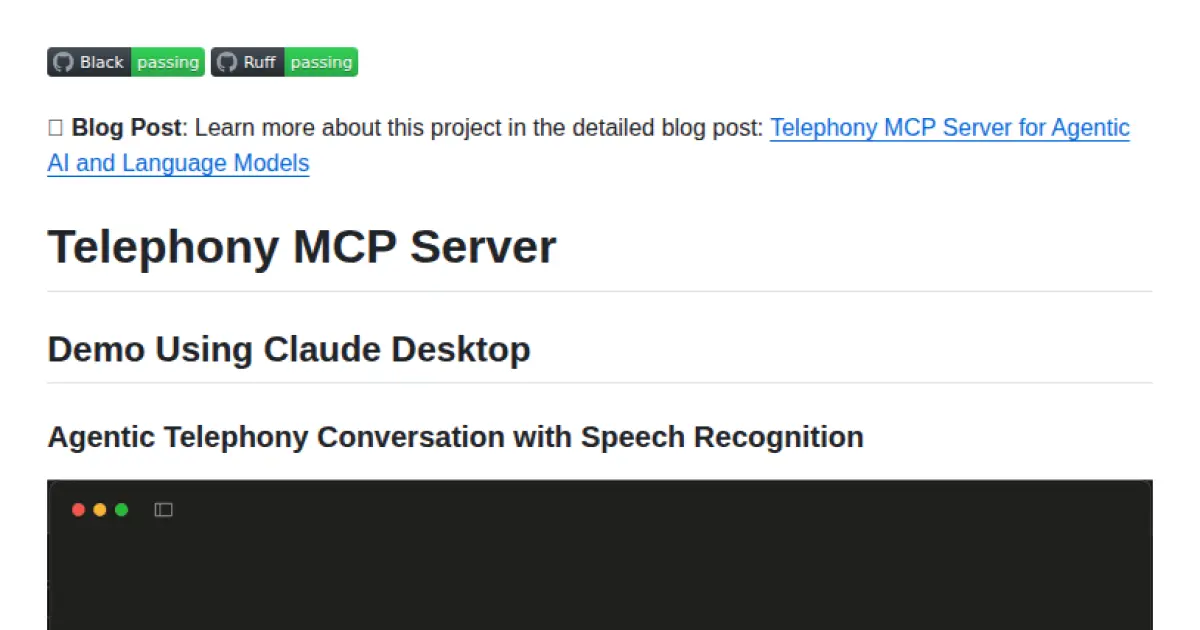 Telephony MCP Server