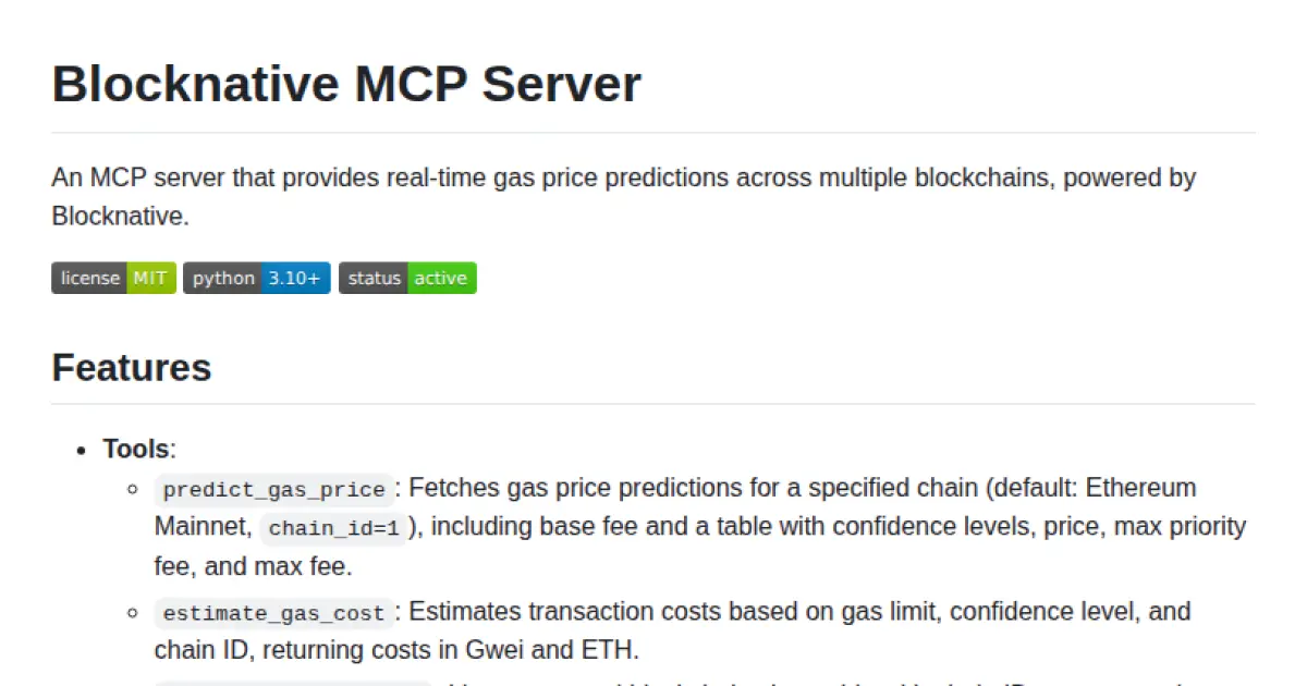 Blocknative MCP Server