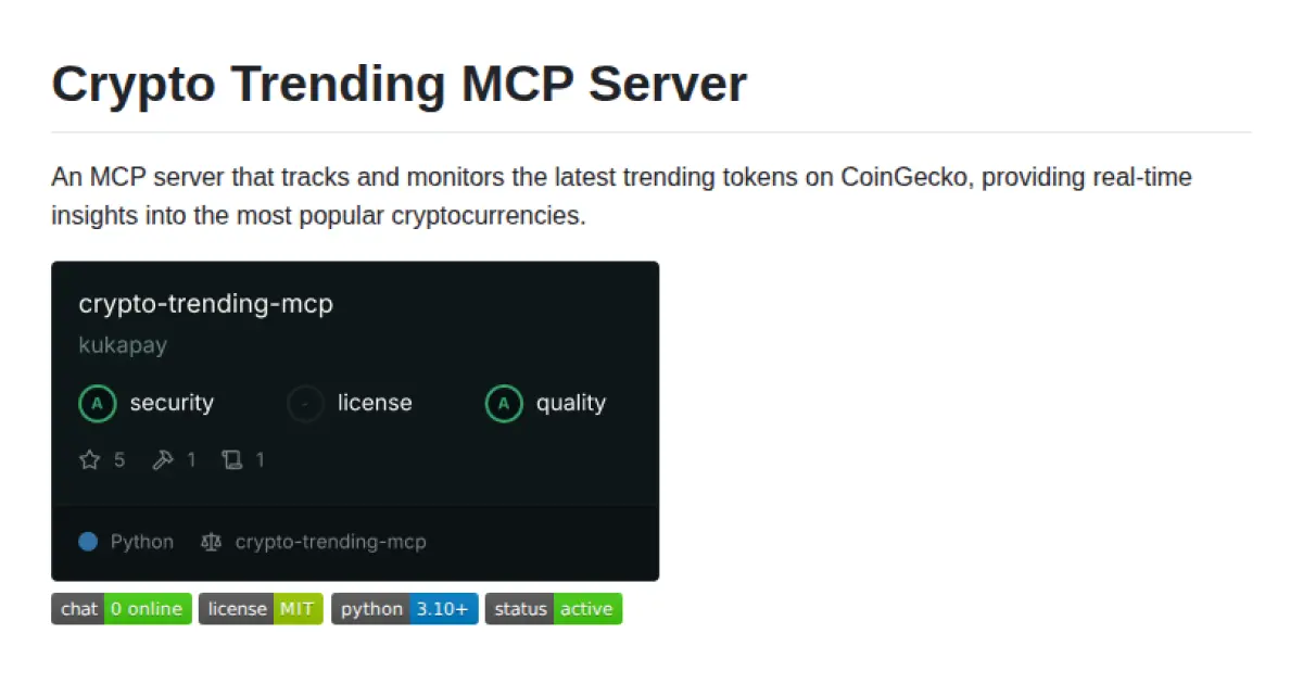 Crypto Trending MCP Server