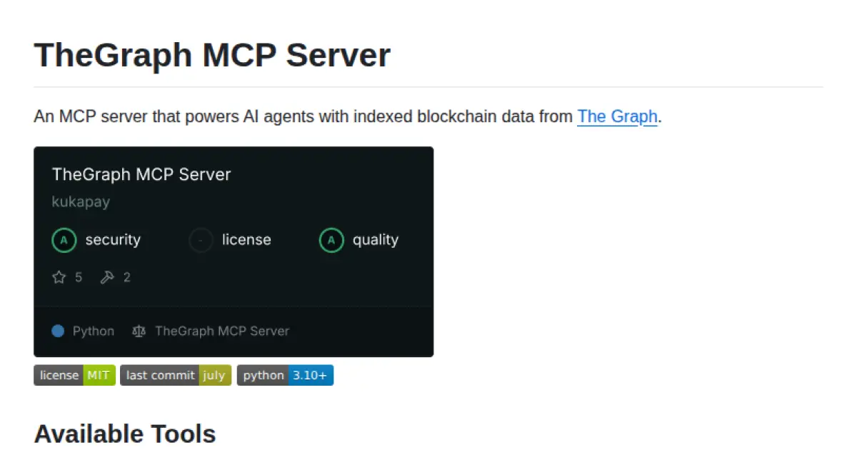 TheGraph MCP Server