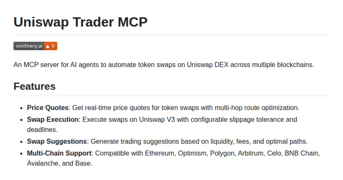 Uniswap Trader MCP