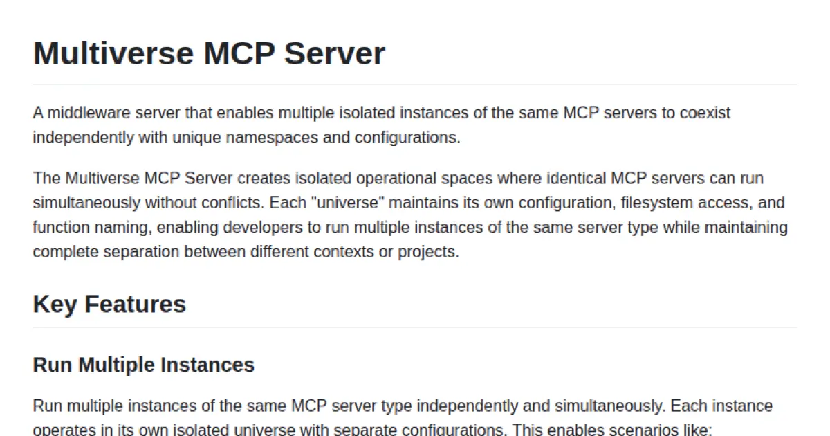 Multiverse MCP Server