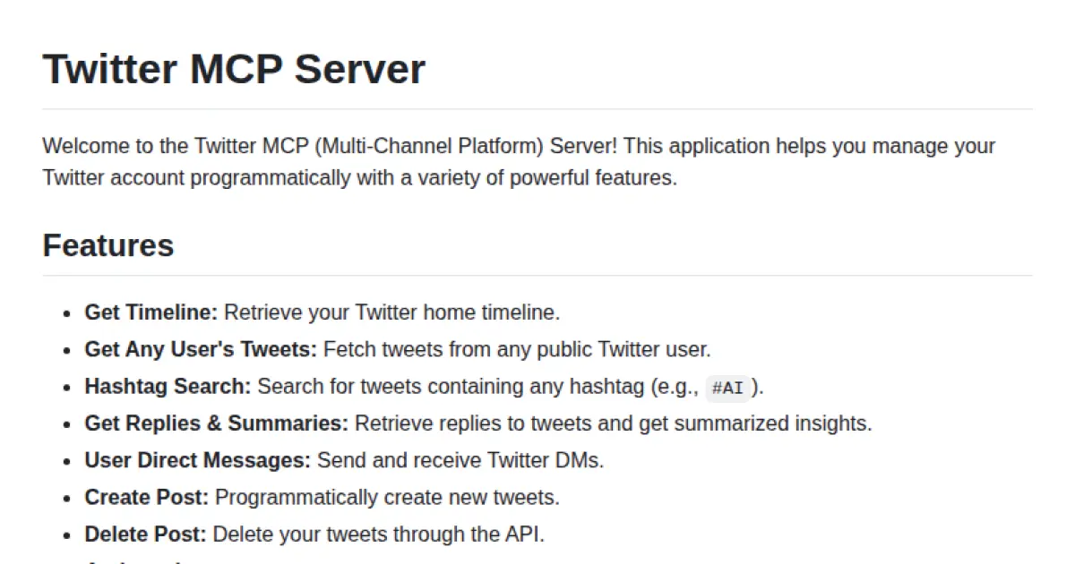 Twitter MCP Server