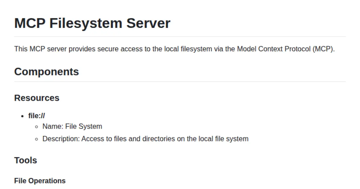 MCP Filesystem Server