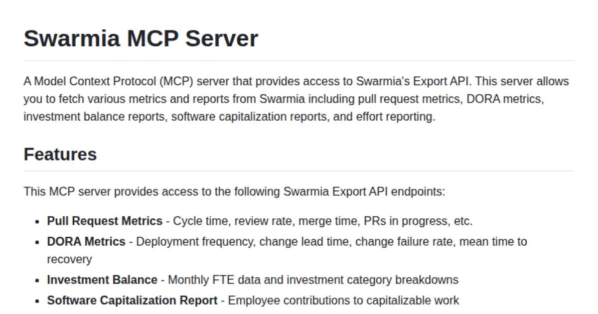 Swarmia MCP Server